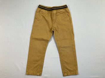 Pantalon ocre taille élastique-Très légèrement taché genou D