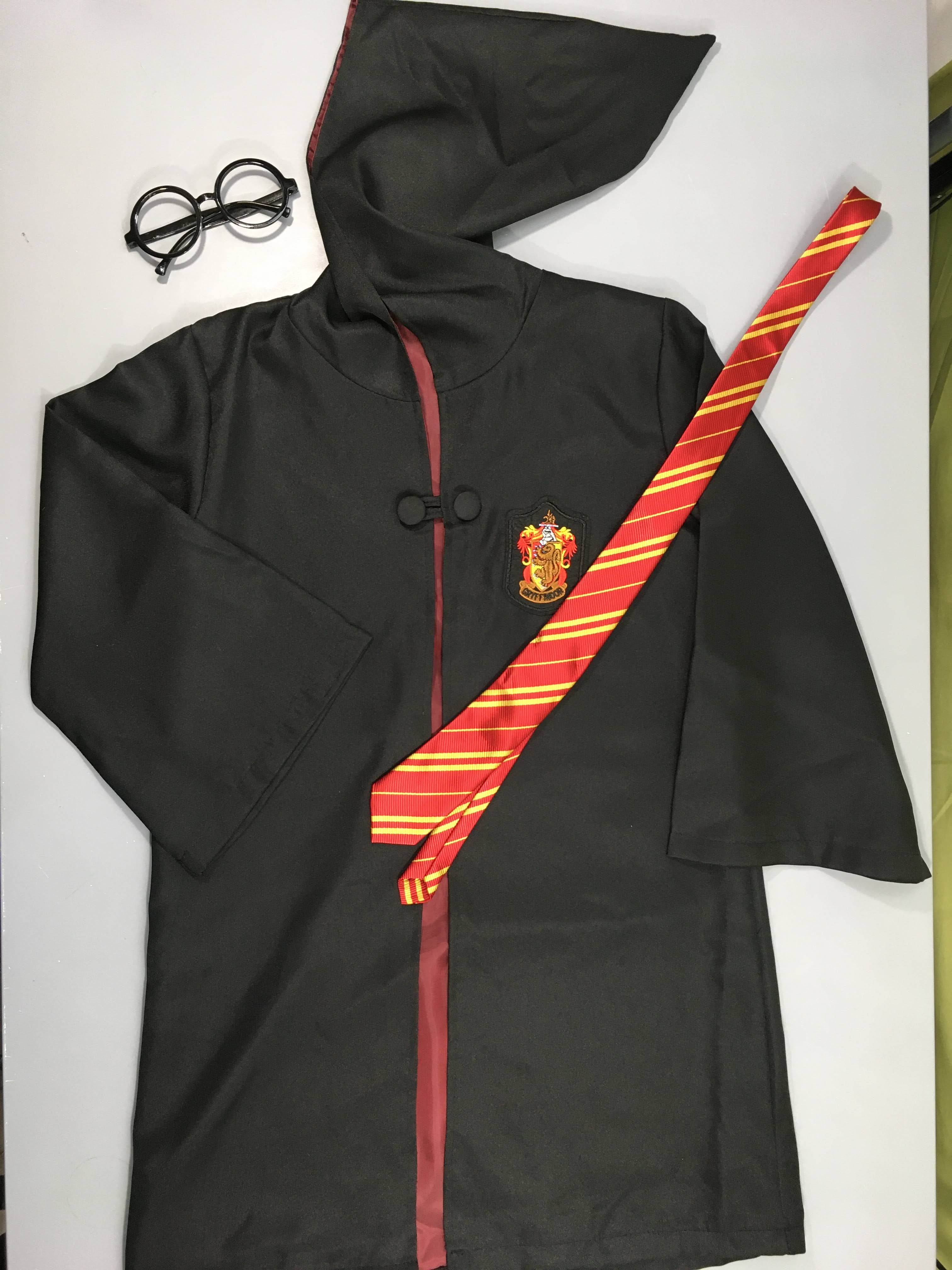 Déguisement Harr.y Potter, cape, cravate et lunettes