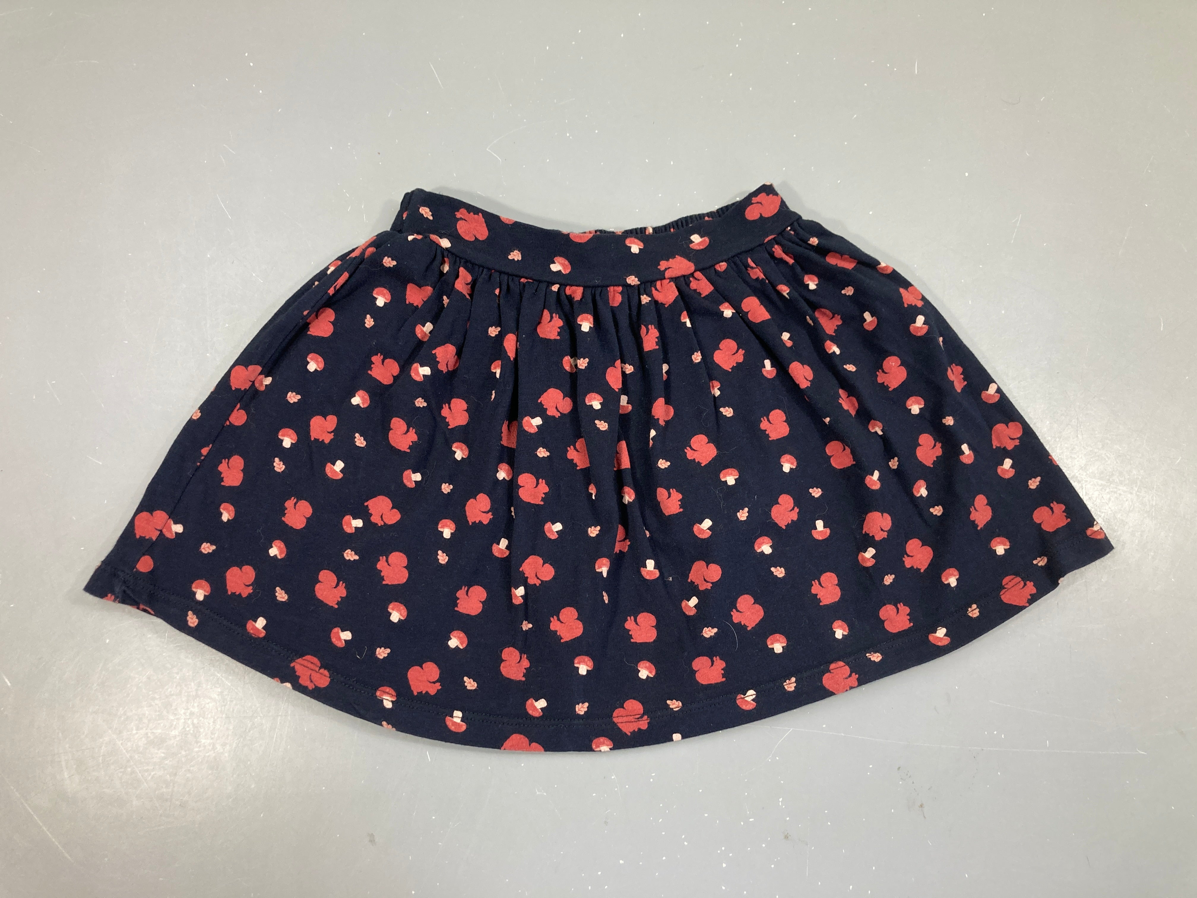 Jupe bleu foncé jersey écureuil