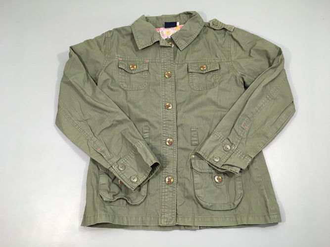 Veste légère toile kaki flammé, moins cher chez Petit Kiwi