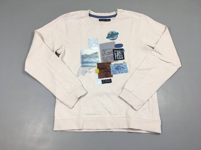 Sweat très léger beige flammé ours, moins cher chez Petit Kiwi