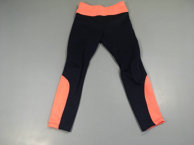Legging de sport bleu foncé-corail, moins cher chez Petit Kiwi