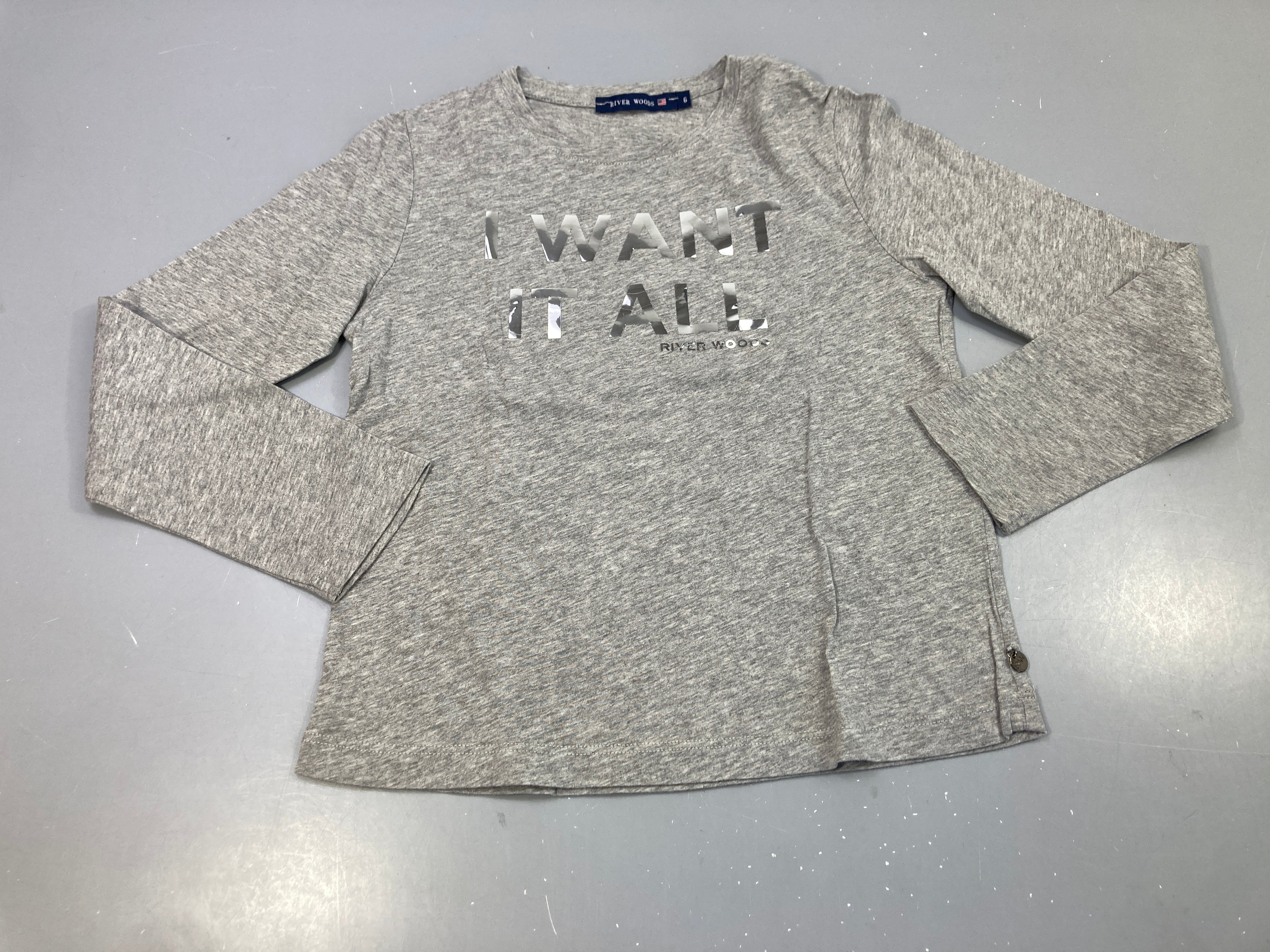 T-shirt m.l gris flammé 