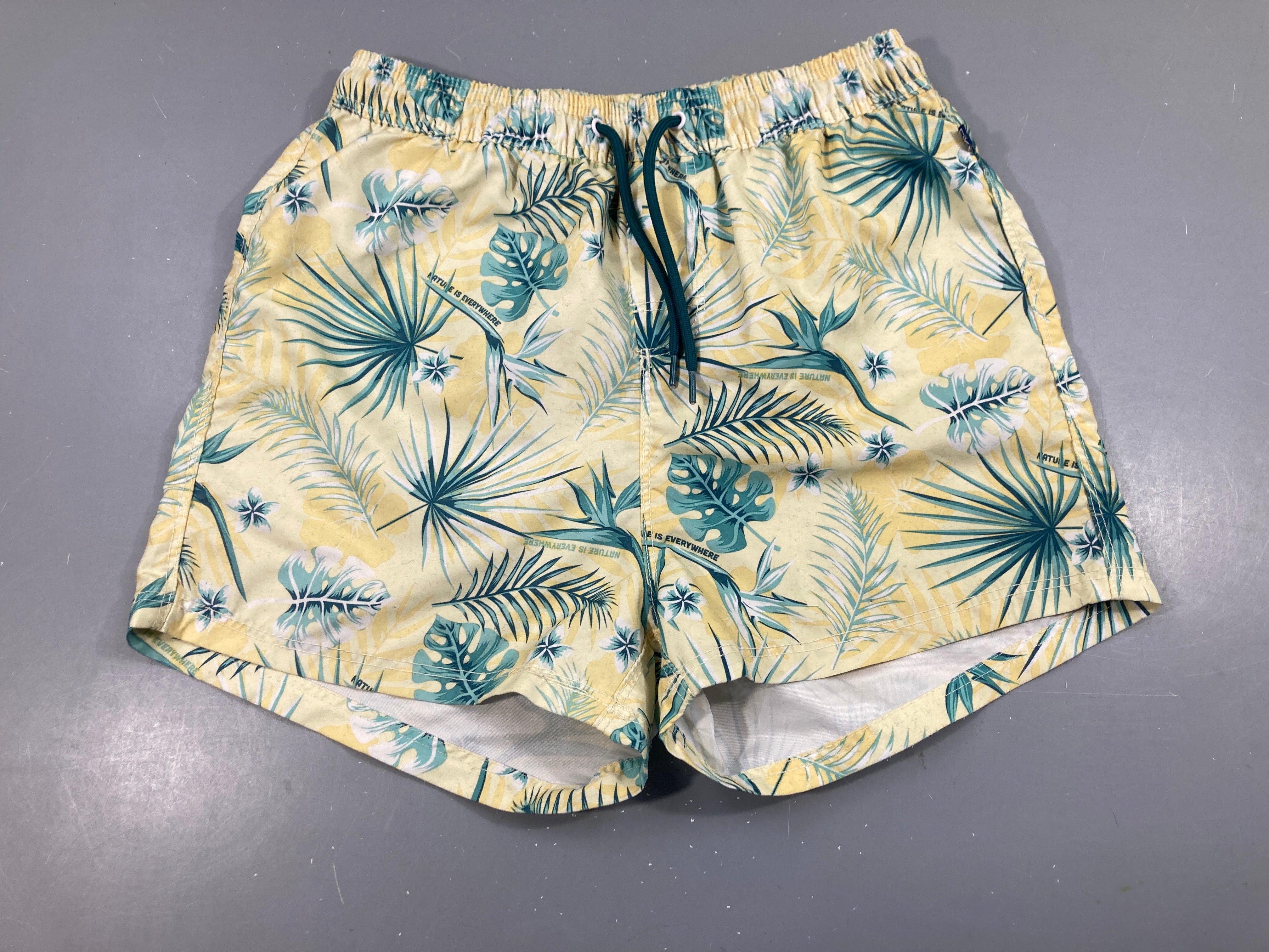 Maillot Short jaune feuillage