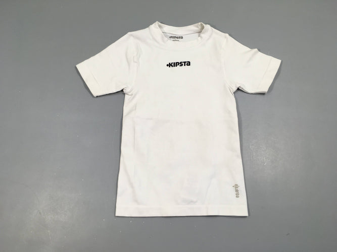 T-shirt m.c blanc de sport Kipsta, moins cher chez Petit Kiwi