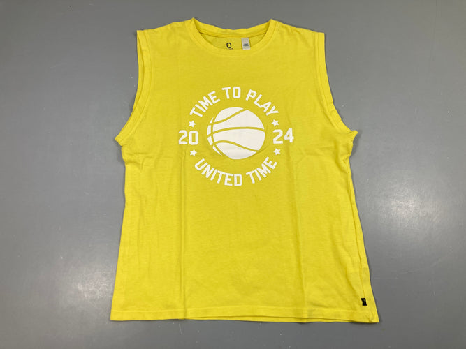 T-shirt s.m jaune Time to play, moins cher chez Petit Kiwi