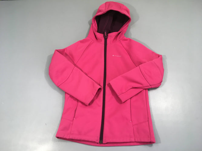 Veste à capuche softshell rose, moins cher chez Petit Kiwi