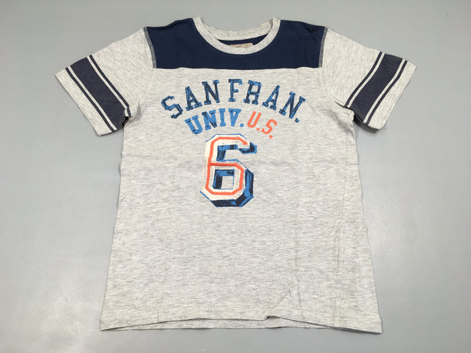 T-shirt m.c gris chiné/bleu San Fran., moins cher chez Petit Kiwi