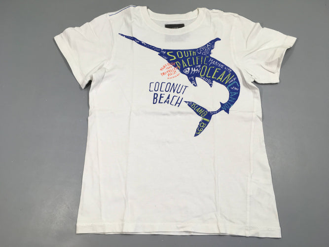 T-shirt m.c blanc South, moins cher chez Petit Kiwi