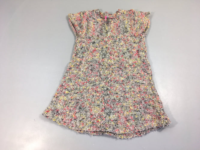 Robe pull m.c multicolore chiné, 8% laine, moins cher chez Petit Kiwi