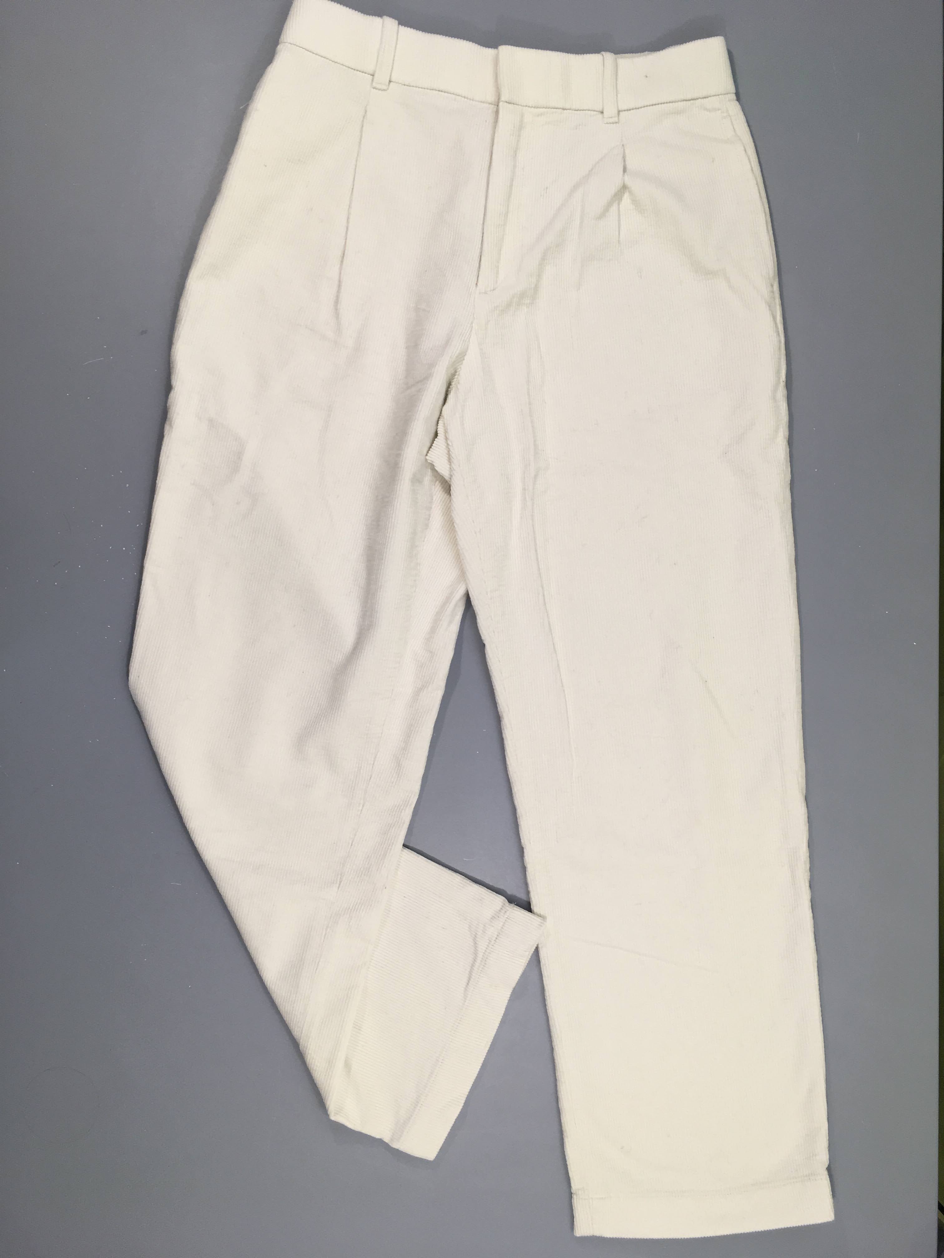 Pantalon velours écru Wide Leg