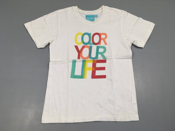 T-shirt m.c blanc Color, moins cher chez Petit Kiwi