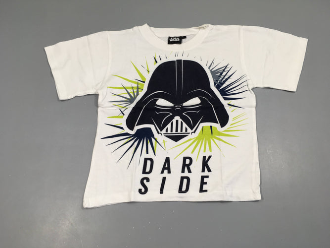 T-shirt m.c blanc Dark Vador Star Wars, moins cher chez Petit Kiwi