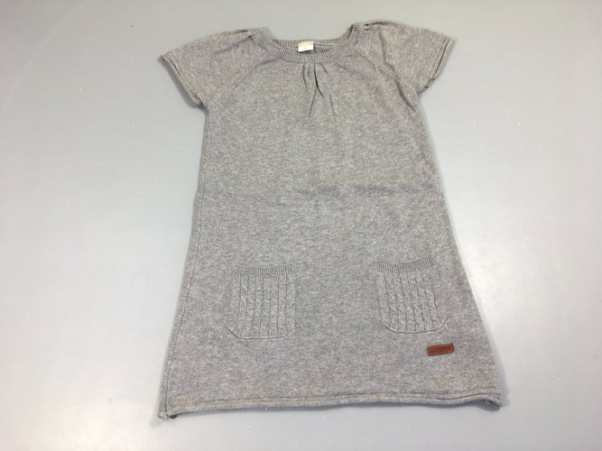 Robe m.c pull gris chiné poches, moins cher chez Petit Kiwi