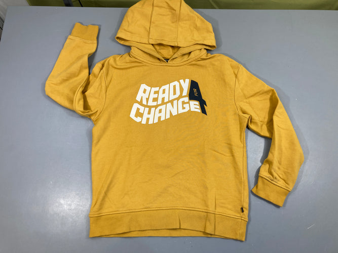 Sweat à capuche jaune Ready, moins cher chez Petit Kiwi