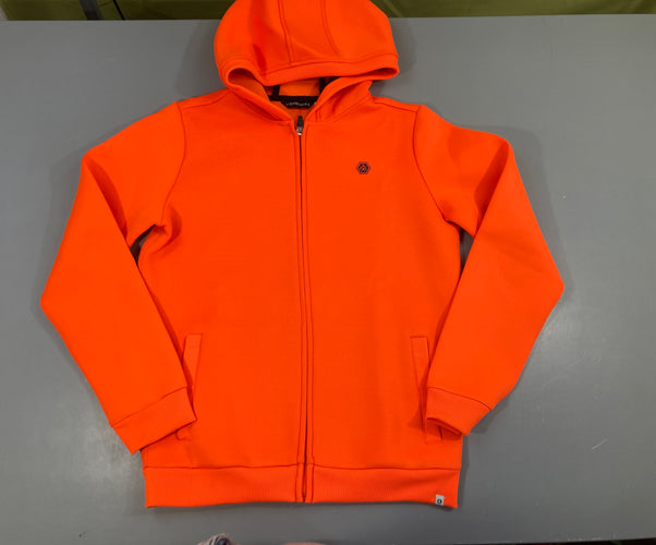 Sweat orange flash Softshell-Petites taches arrière manche G, moins cher chez Petit Kiwi