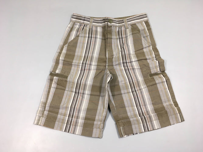 Bermuda gris à carreaux, moins cher chez Petit Kiwi