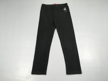 Legging noir daim, légèrement bouloché