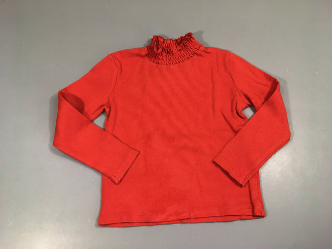 T-shirt m.l col montant côtes rouge, moins cher chez Petit Kiwi