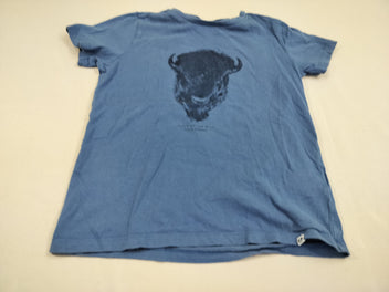 T-shirt m.c bleu, tête de bison