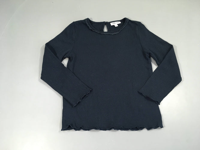 T-shirt m.l côtes bleu marine, moins cher chez Petit Kiwi