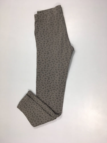Legging épais gris léopard, un peu bouloché, moins cher chez Petit Kiwi