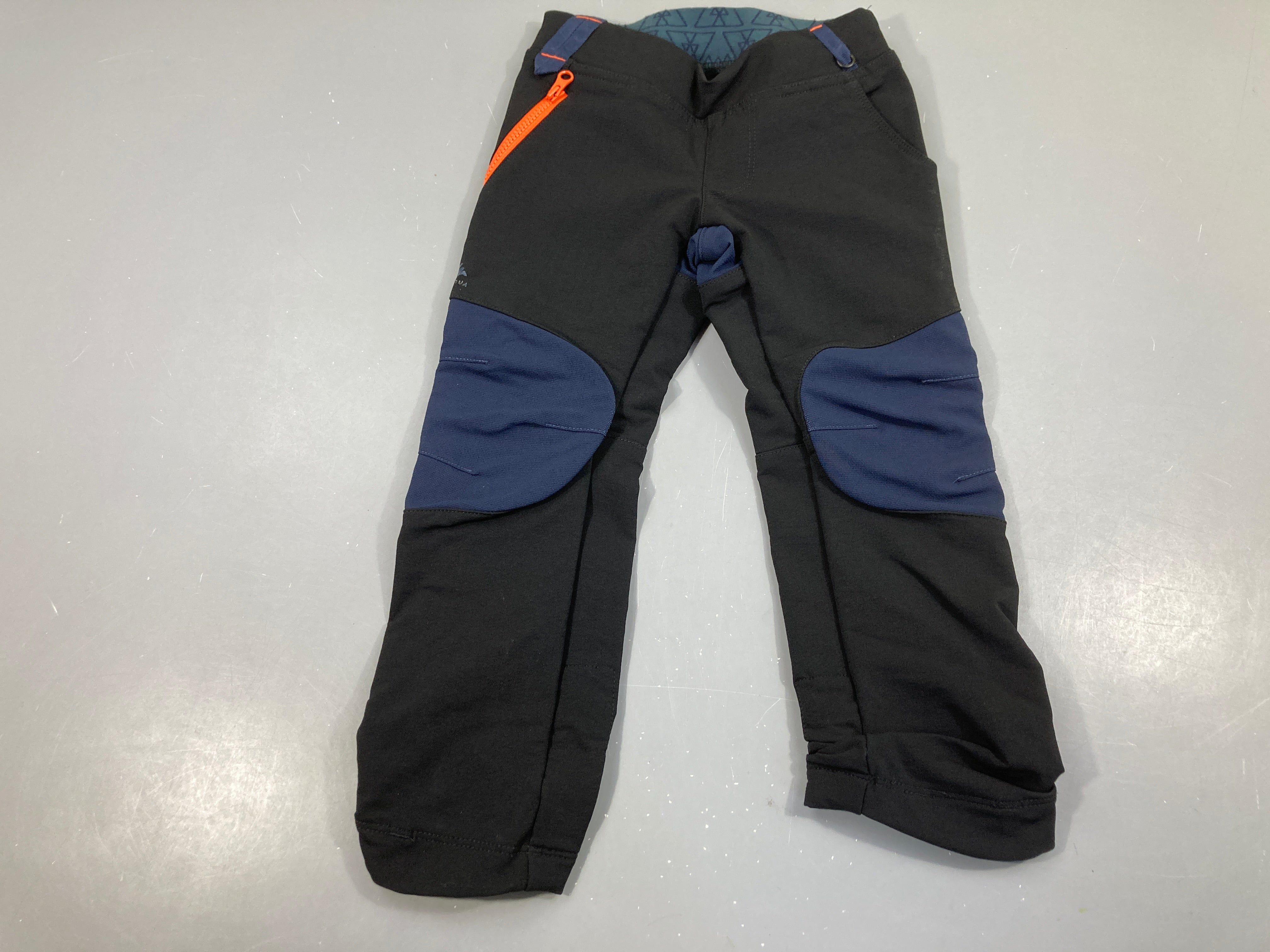 Etat neuf-Pantalon de randonnée bleu foncé-noir