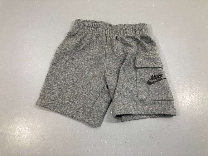 Bermuda molleton gris chiné Nike Bouloches, moins cher chez Petit Kiwi