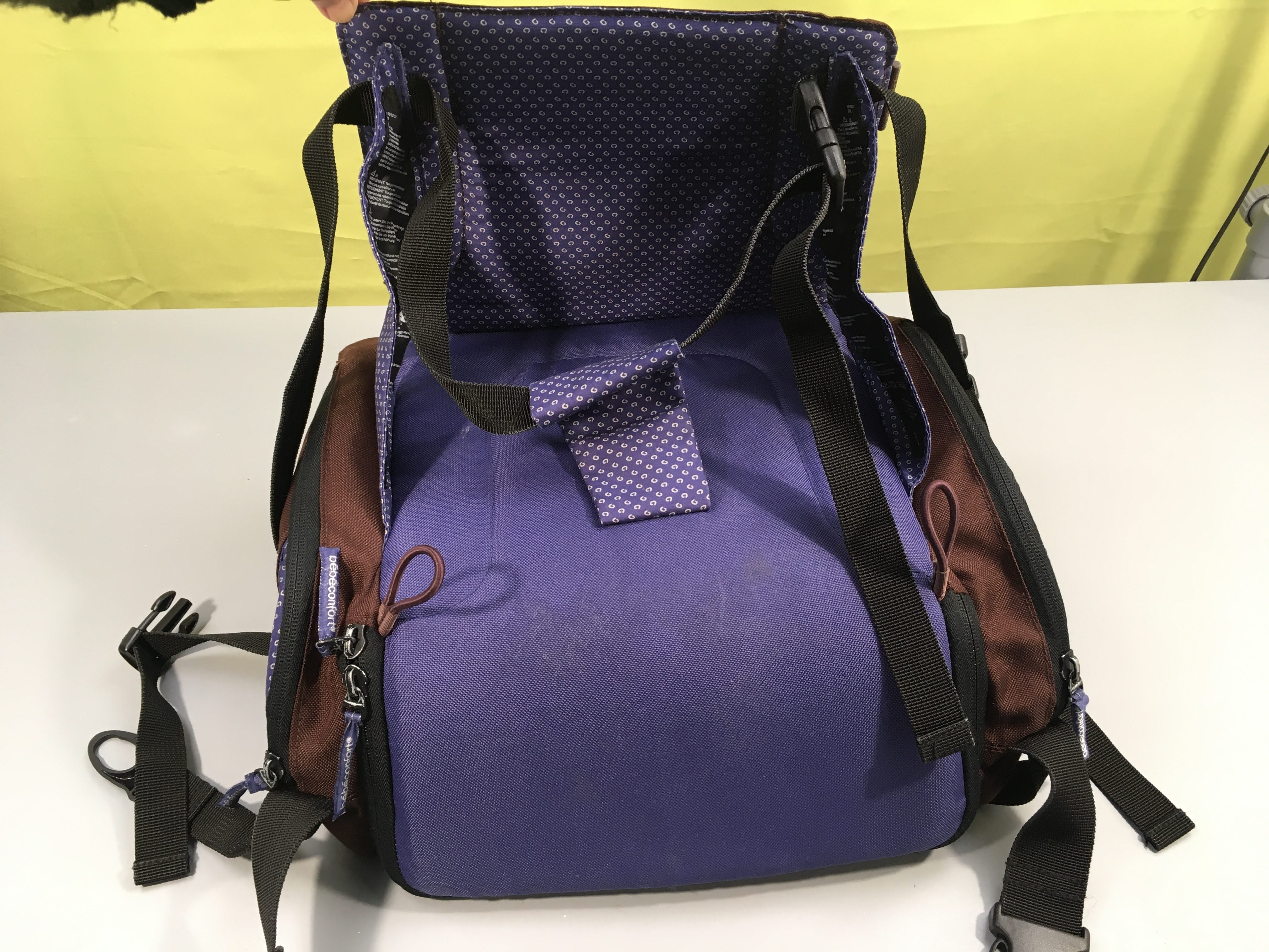 Original Bag 2 en 1 violet sac à langer et réhausseur, avec tapis à langer
