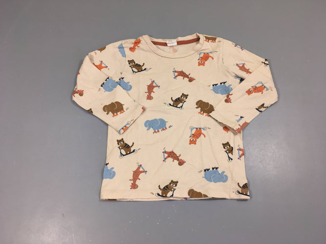 T-shirt m.l beige animaux, moins cher chez Petit Kiwi