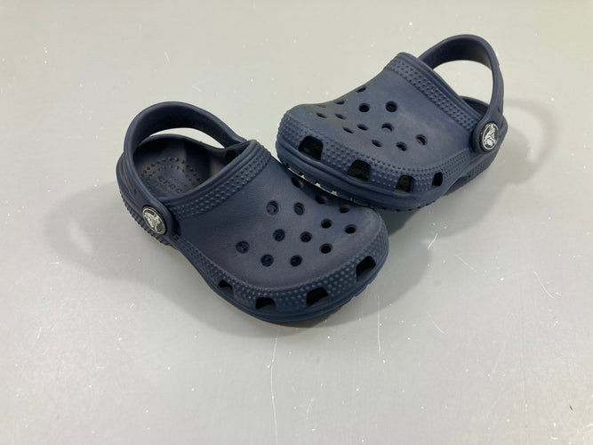 Crocs bleu foncé C7, moins cher chez Petit Kiwi