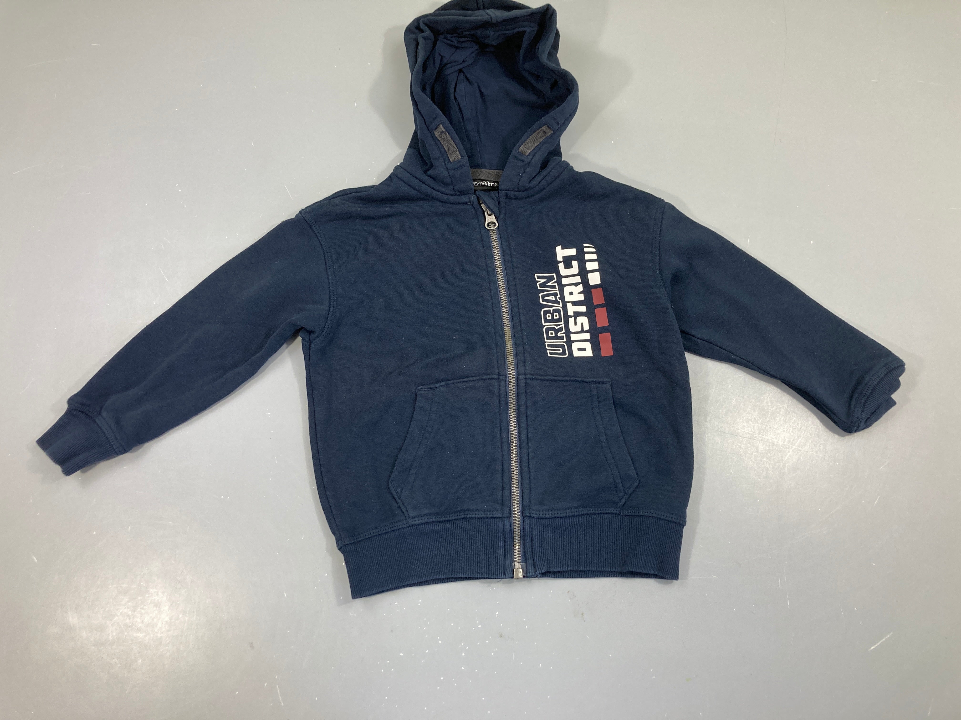 Sweat zippé à capuche bleu foncé URobean