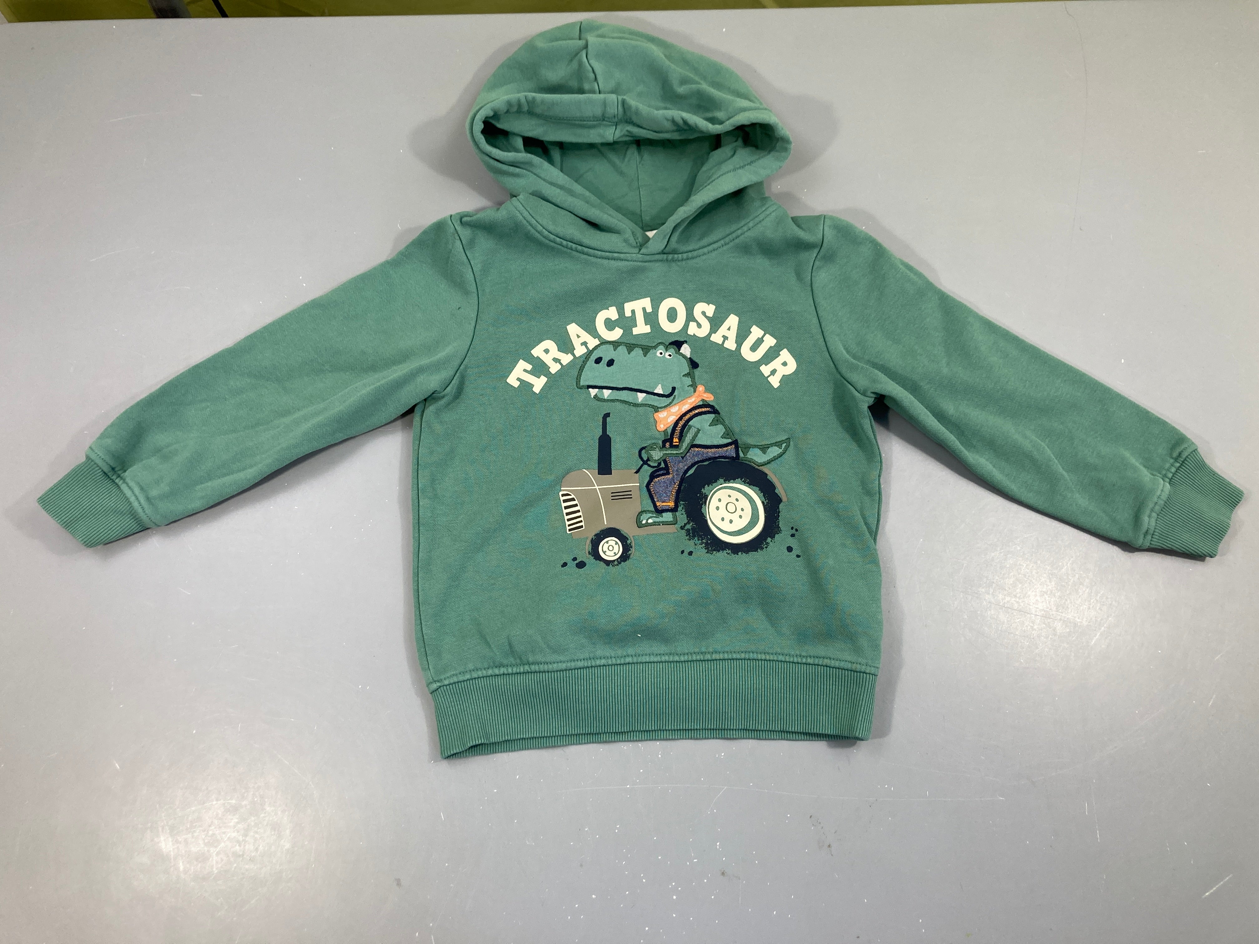 Sweat à capuche vert Tractosaur
