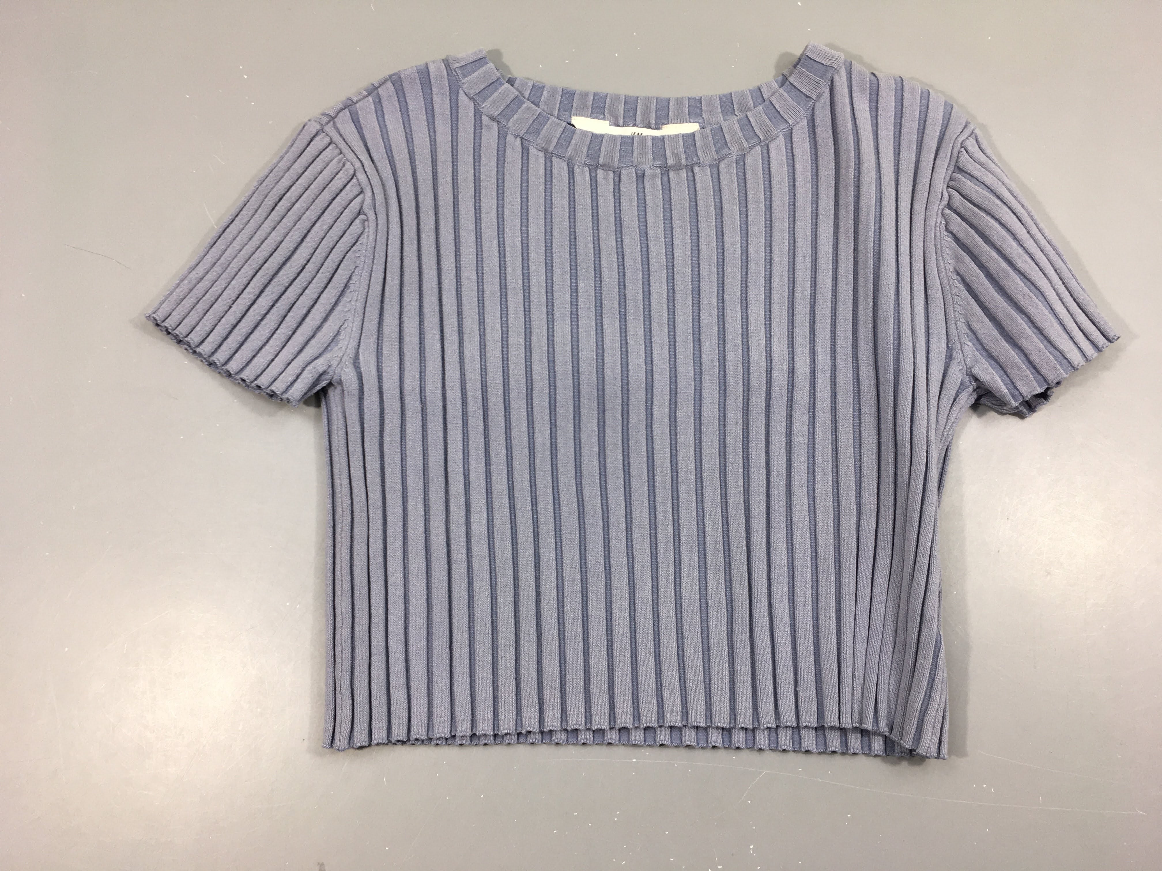 T-shirt m.c côtes bleu