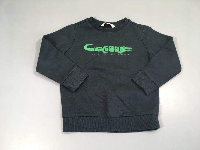 Sweat bleu marine crocodile, moins cher chez Petit Kiwi