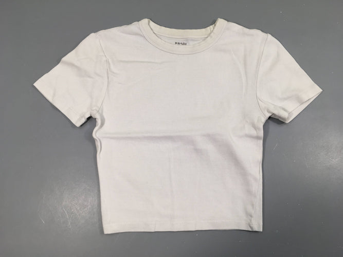 T-shirt m.c blanc court, moins cher chez Petit Kiwi