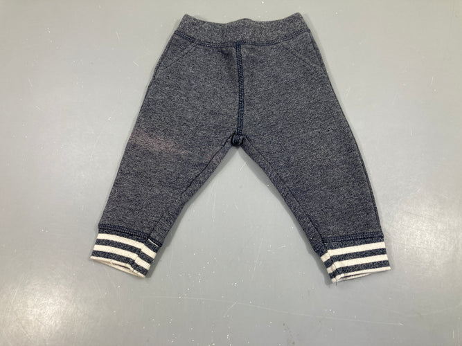 Pantalon molleton bleu chiné, moins cher chez Petit Kiwi