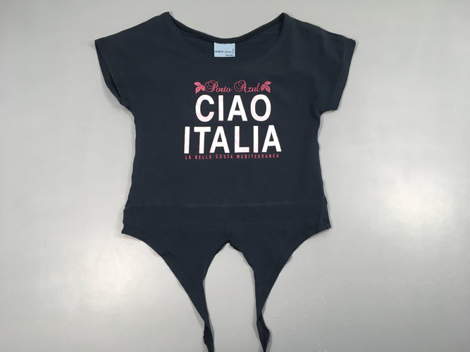 T-shirt m.c bleu marine Ciao à nouer, moins cher chez Petit Kiwi