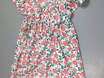 Robe m.c blanche fleurs