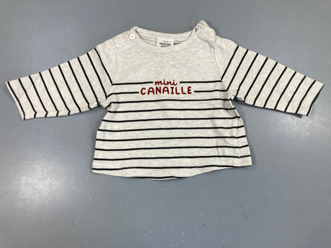 T-shirt m.l beige flammé Canaille, moins cher chez Petit Kiwi