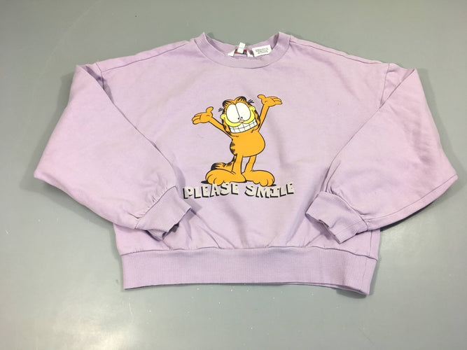 Sweat lilas Garfield, moins cher chez Petit Kiwi