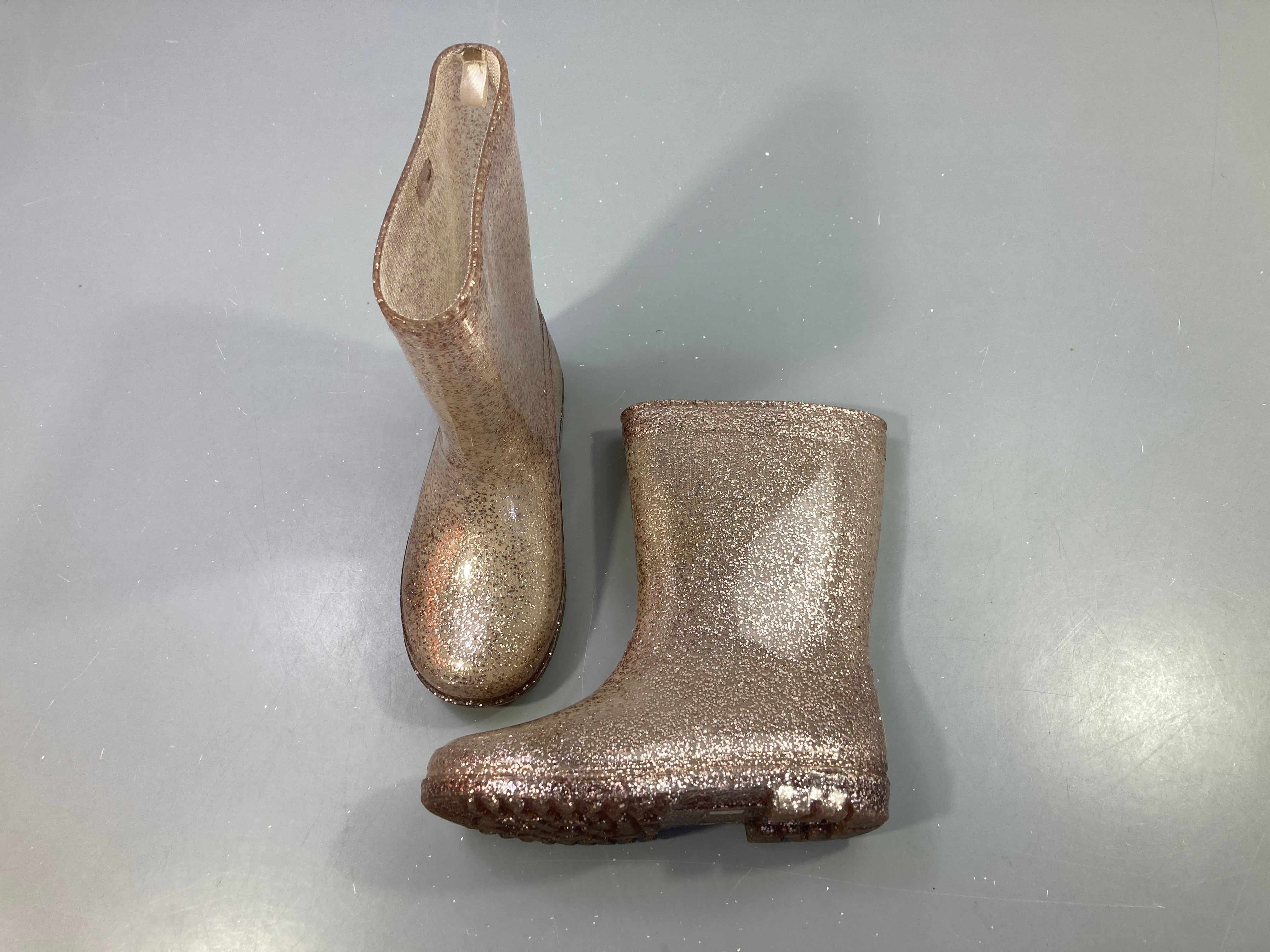 Bottes de pluie pailletées or, 30-31