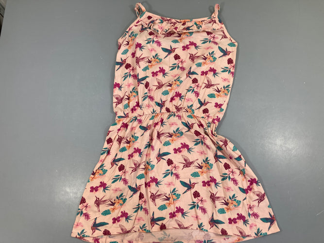 Robe s.m jersey rose oiseau, moins cher chez Petit Kiwi