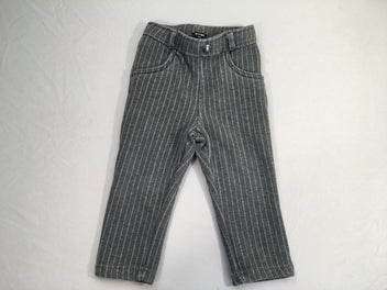 Pantalon molleton gris chevrons doublé velours
