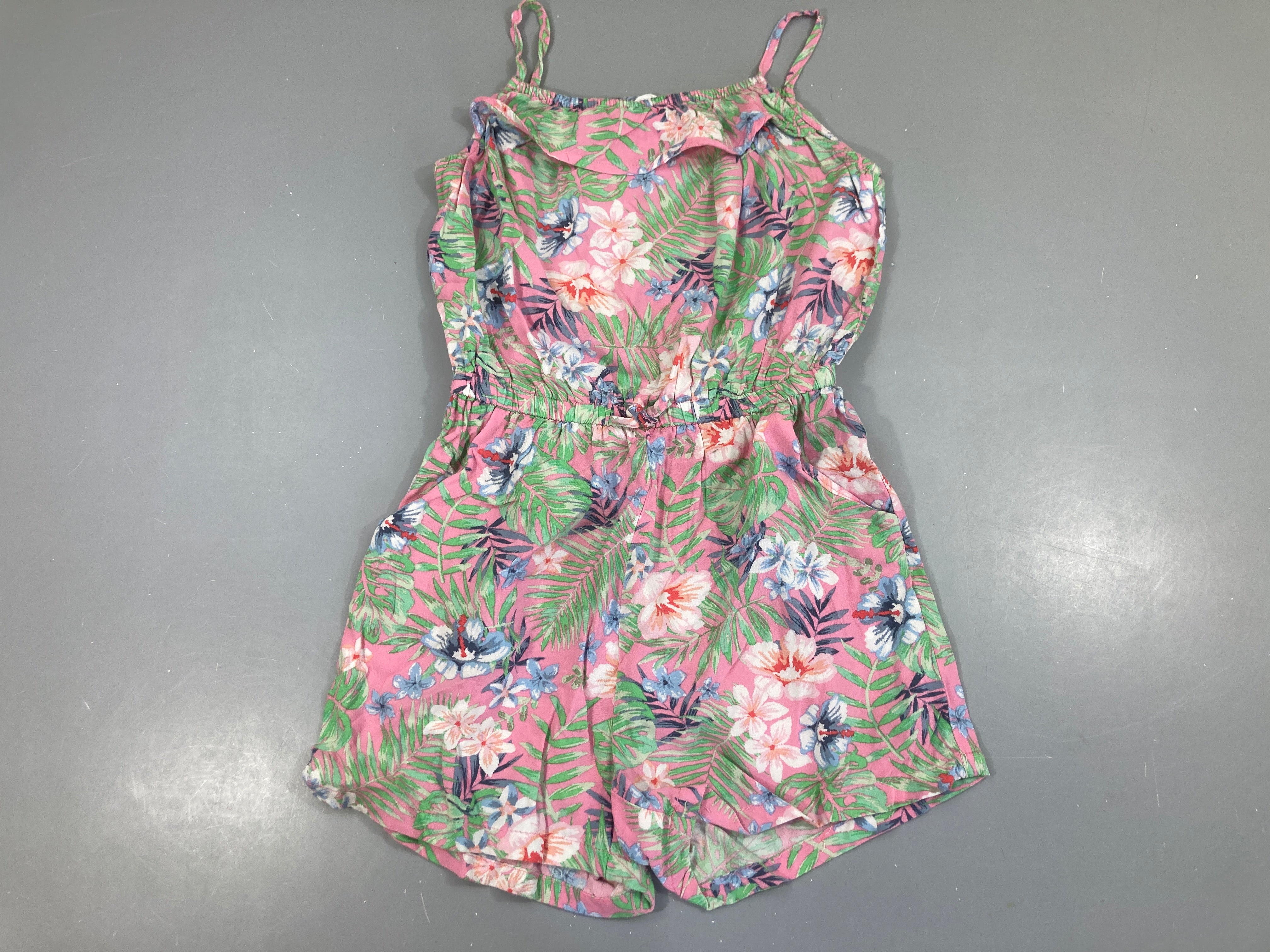 Combishort rose feuillafe fleuri