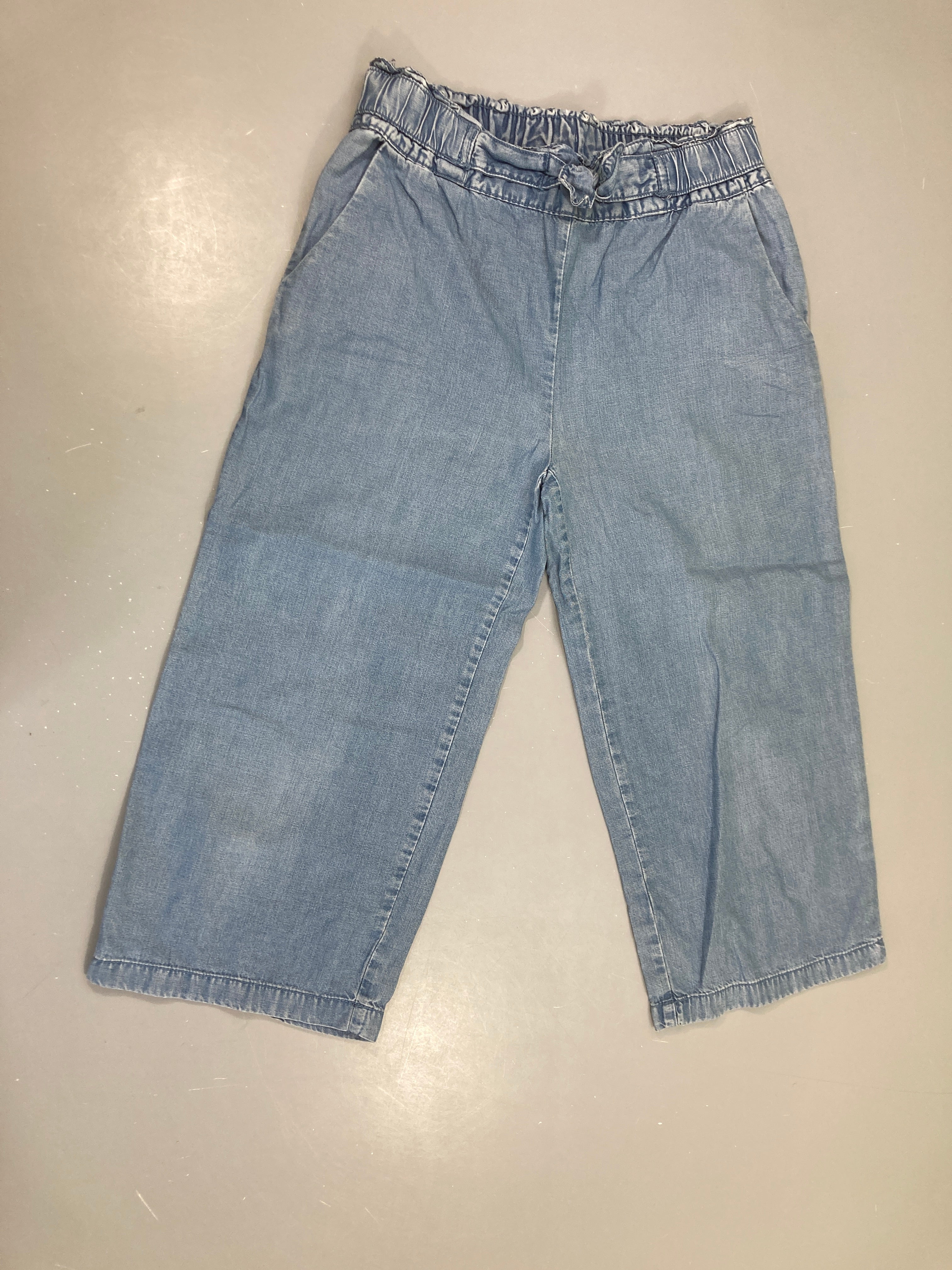 Pantacourt Denim taille élastique