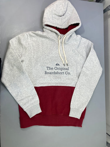Sweat à capuche gris bordeaux imprimé, moins cher chez Petit Kiwi