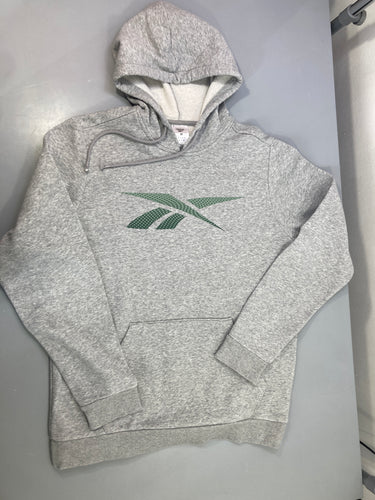 Sweat à capuche gris chiné, Reebok, moins cher chez Petit Kiwi