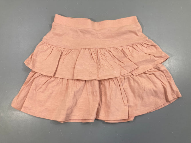 Jupe jersey rose à volants, moins cher chez Petit Kiwi