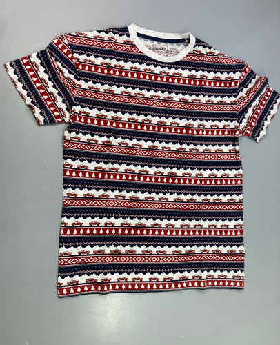 Pyjama 2pcs jersey écru imprimé pick-up sapins gris chiné cordon marine, Jules, moins cher chez Petit Kiwi